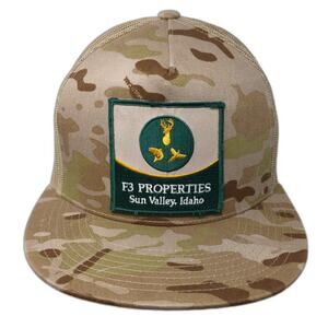 F3 Properties Sun Valley, Idaho Trucker Hat Multi OS Camo The Classics Yupoong